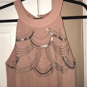 Pink embellished dress